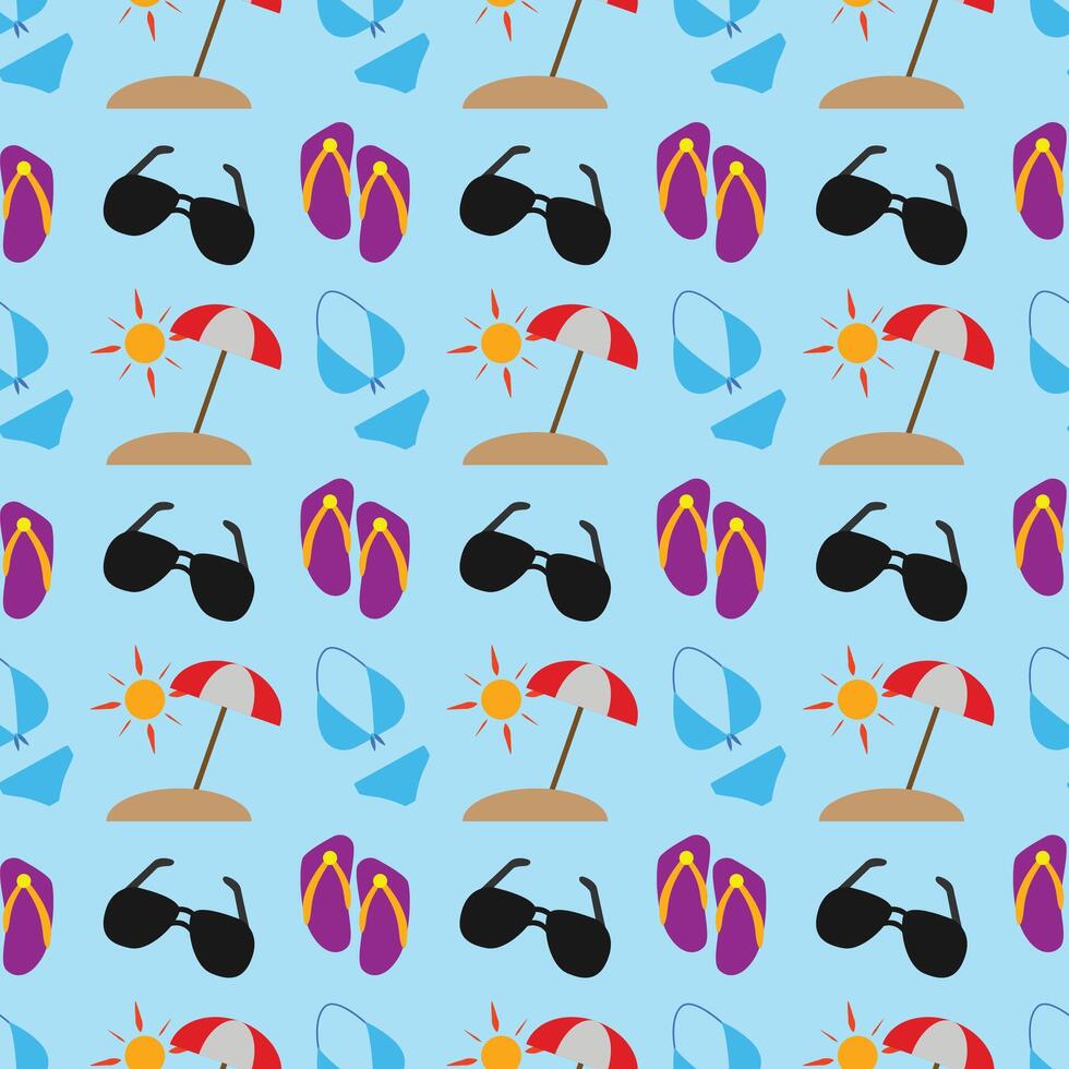 Ready For Summer Seamless Pattern Design vector