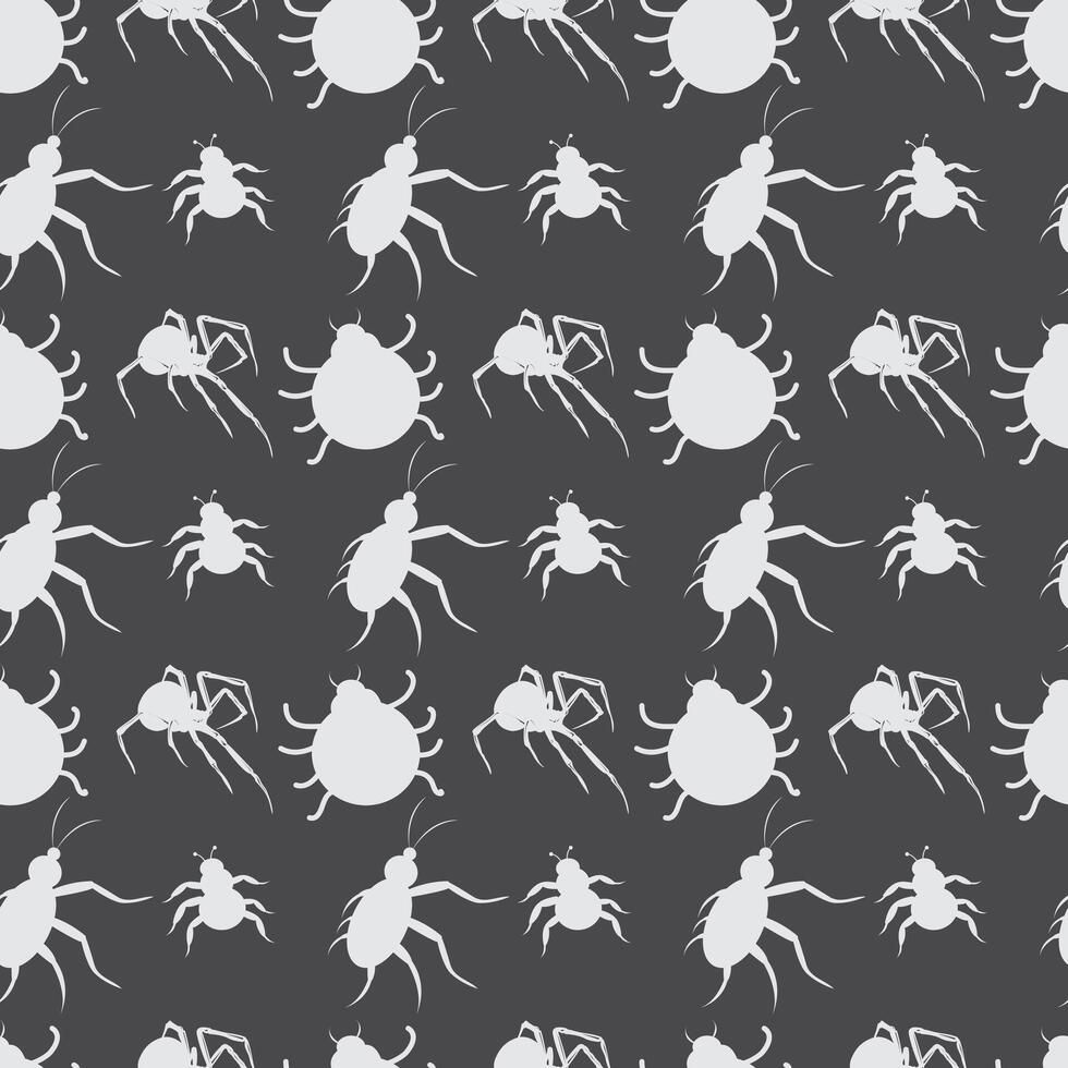 Bugs And Grasshoppers Seamless Pattern Design vector