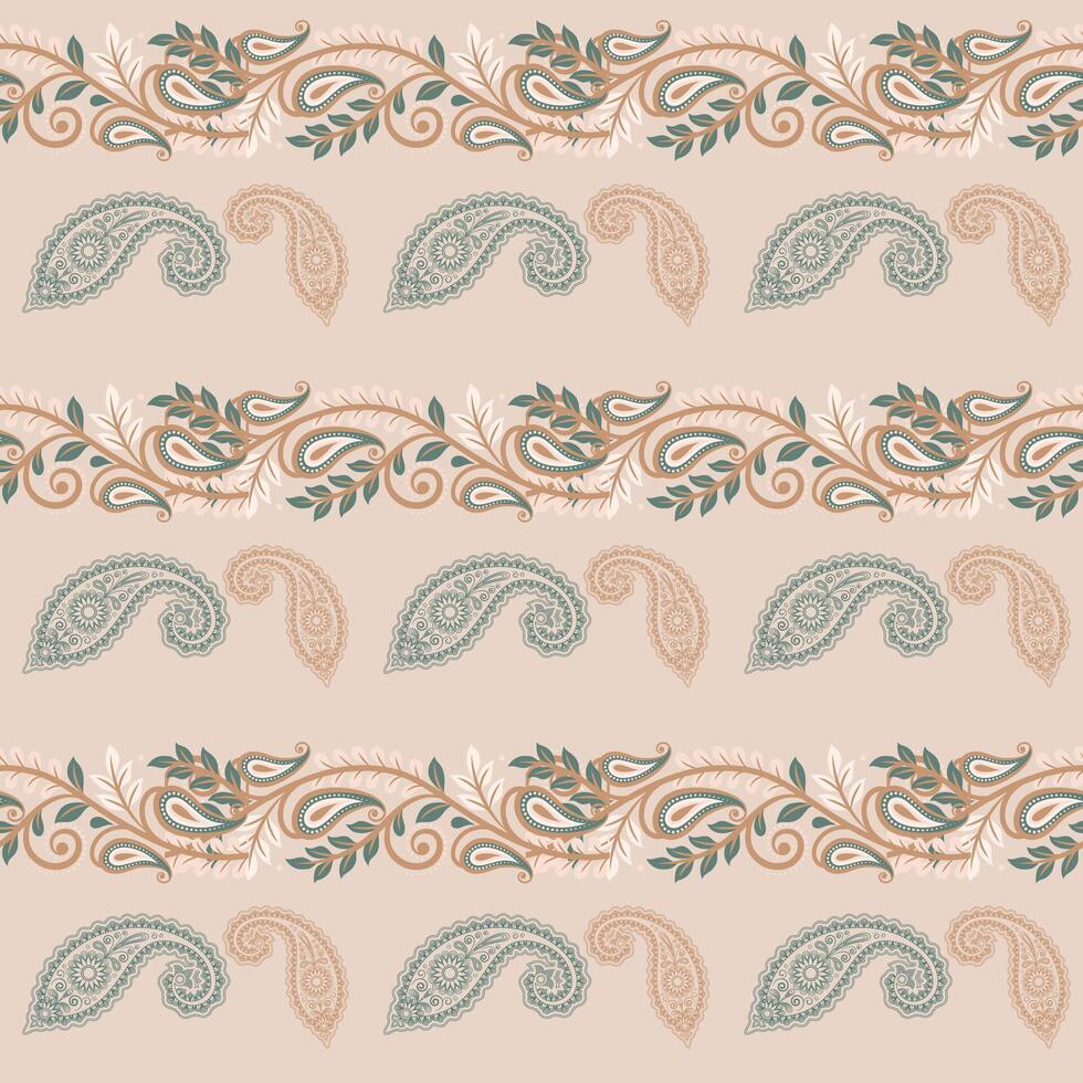 Psychedelic Swirls And Paisleys Seamless Pattern Design vector