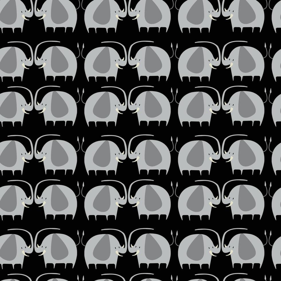 Elephants Dream Seamless Pattern Design vector