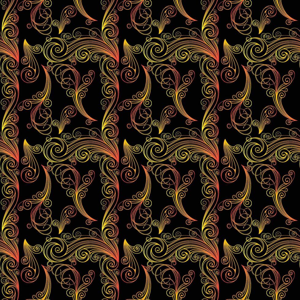 Stream Of Paisleys Seamless Pattern Design vector