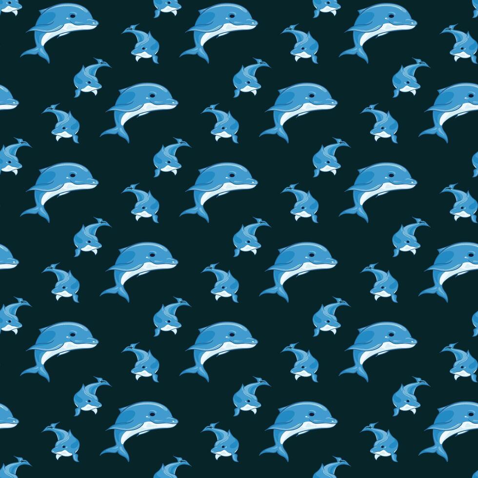 Whale Ahead Seamless Pattern Desig vector