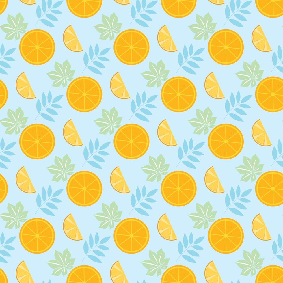 Tropical Leomon Seamless Pattern Design vector