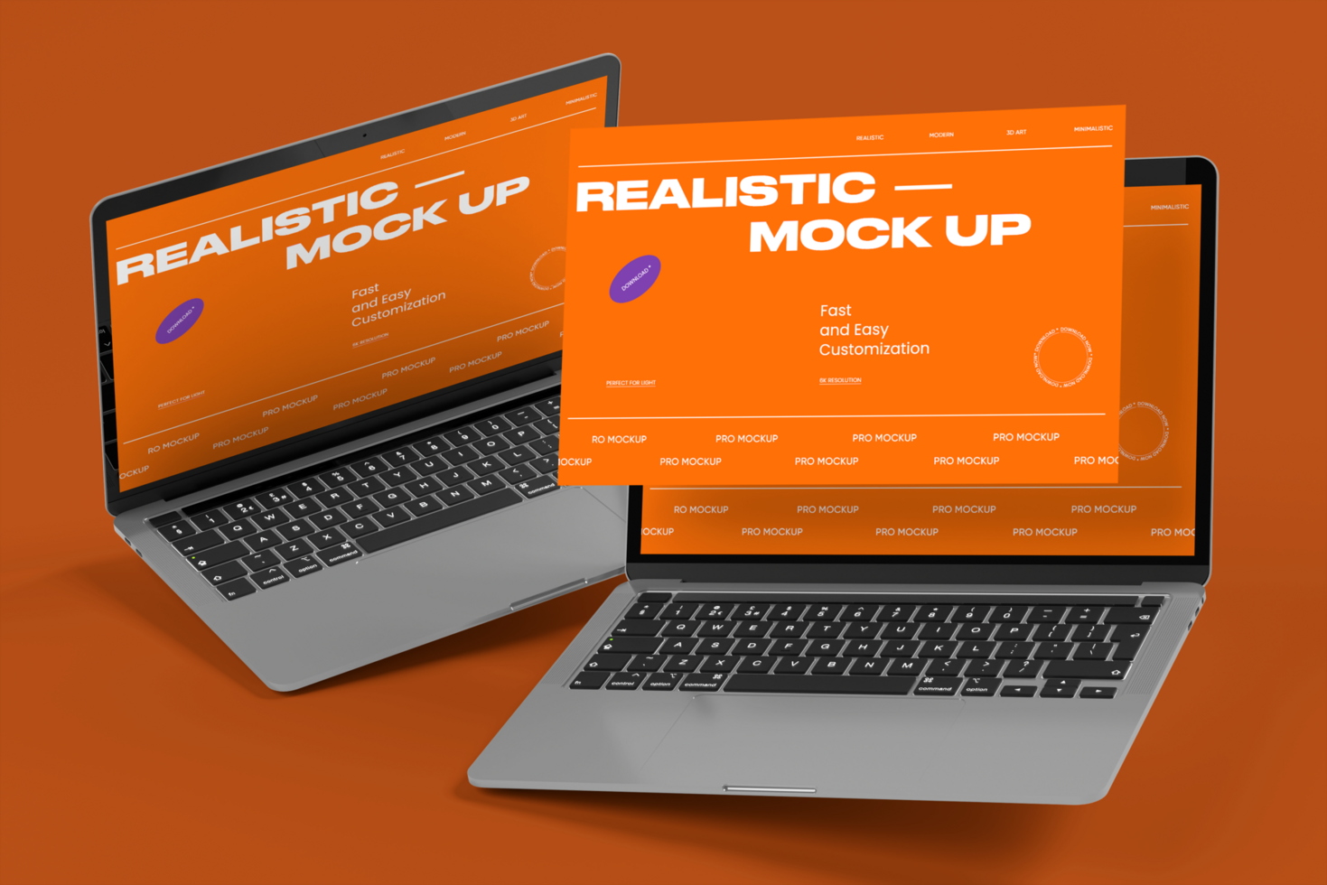 Device mockup laptop with minimal background psd