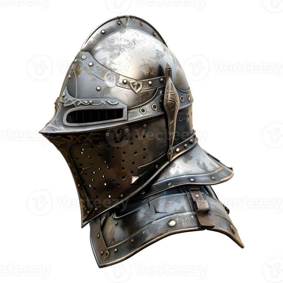 War Protection Iron Body of Warrior on Transparent Background png