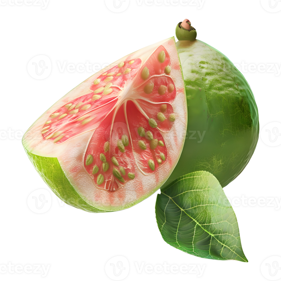 Pink Guava Fruit on Transparent Background png