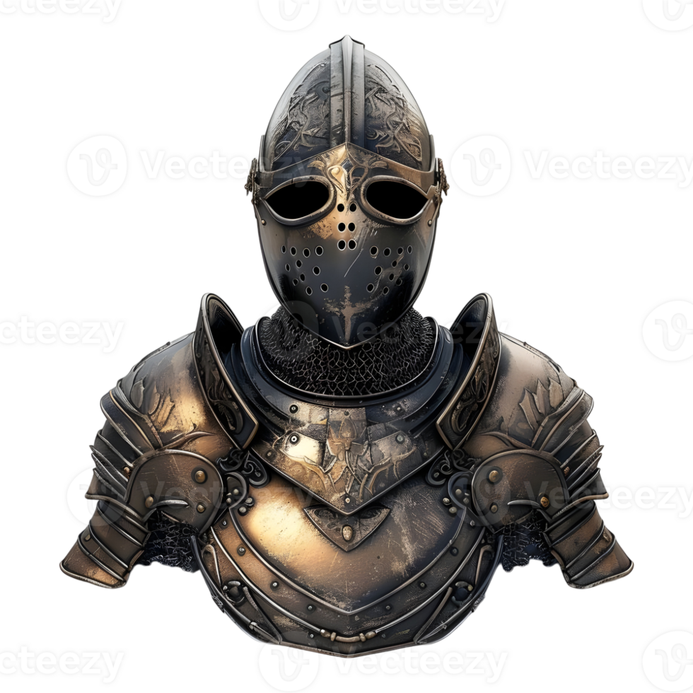 War Protection Iron Body of Warrior on Transparent Background png