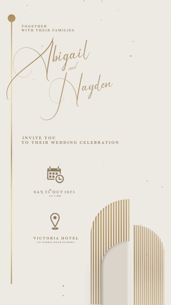 Digital Minimalist Wedding Invitation Template with Geometric Shape psd