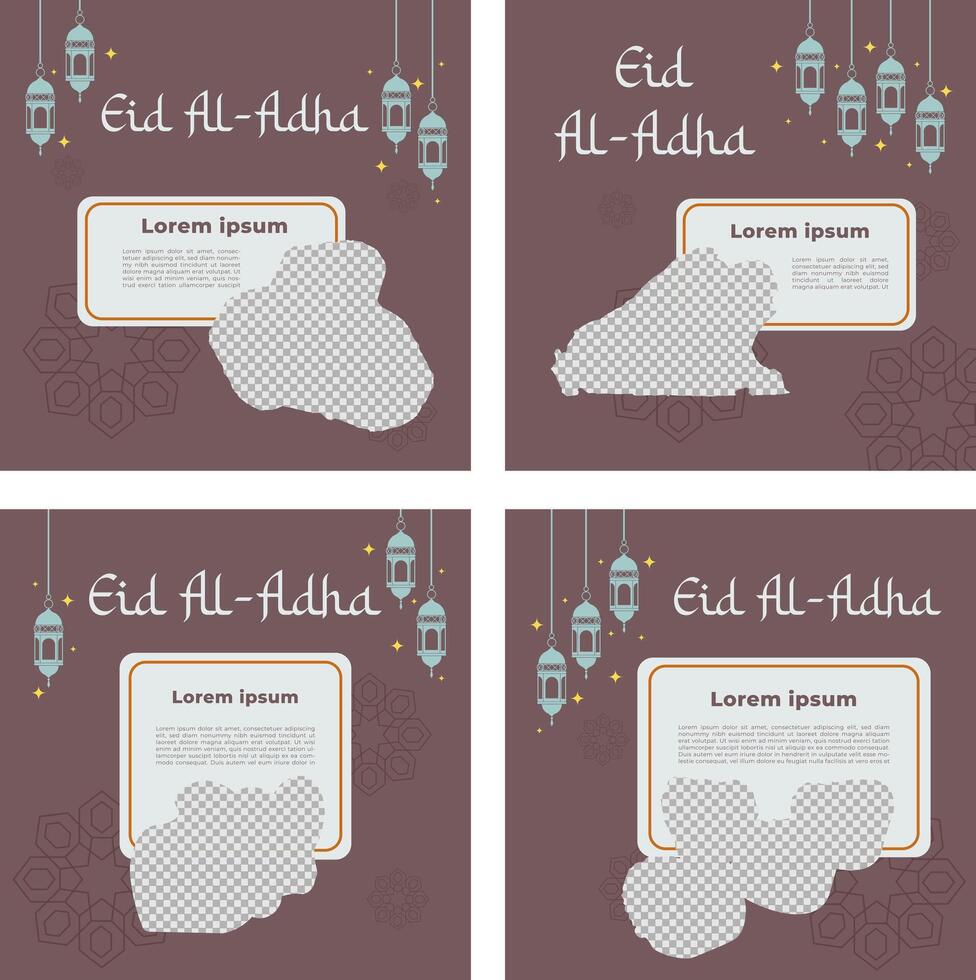 Al Adha social media template vector