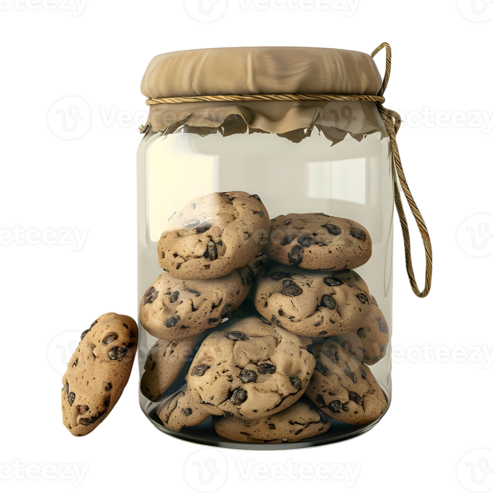 Cookies in a Jar on Transparent Background png