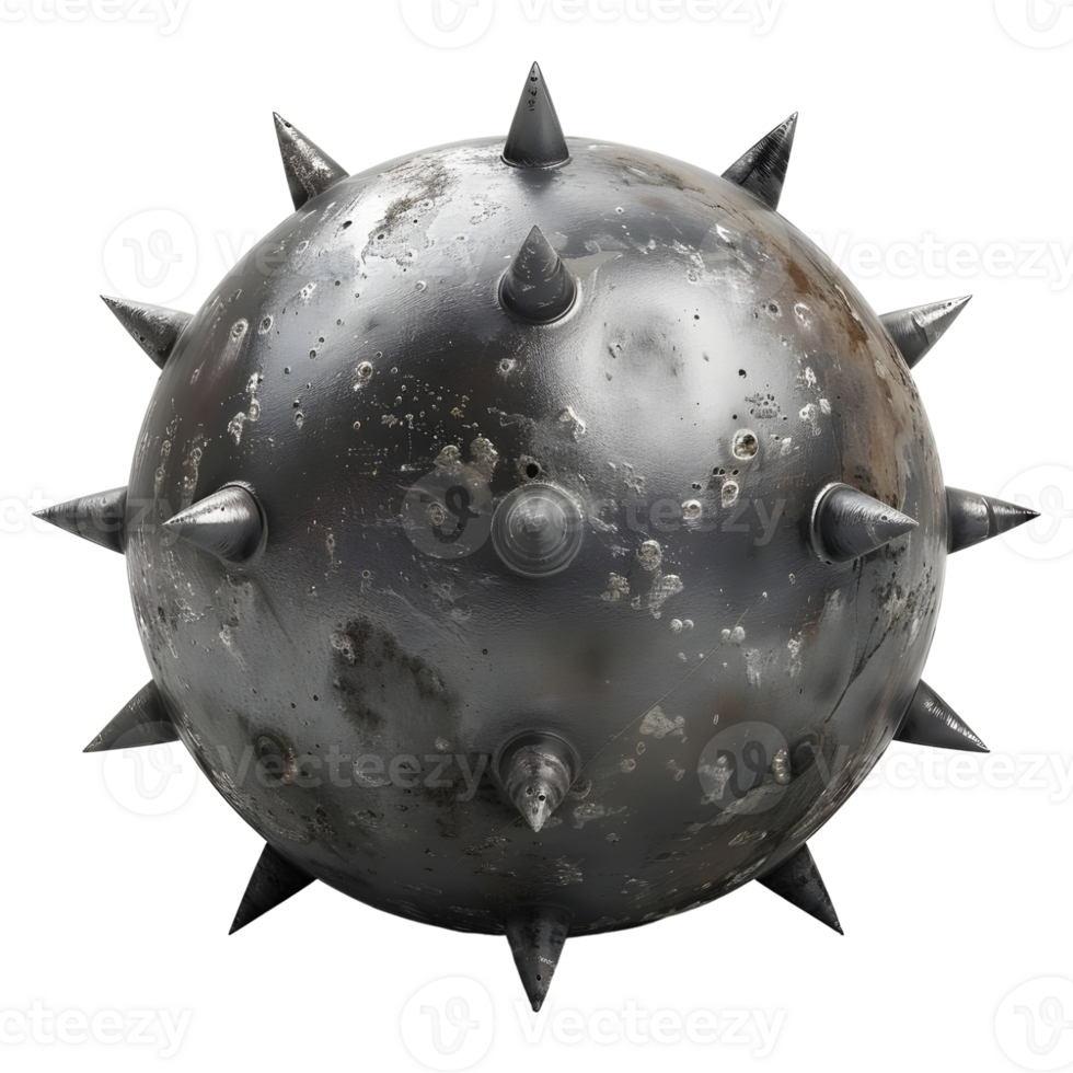 Iron Spike Ball on Transparent Background png