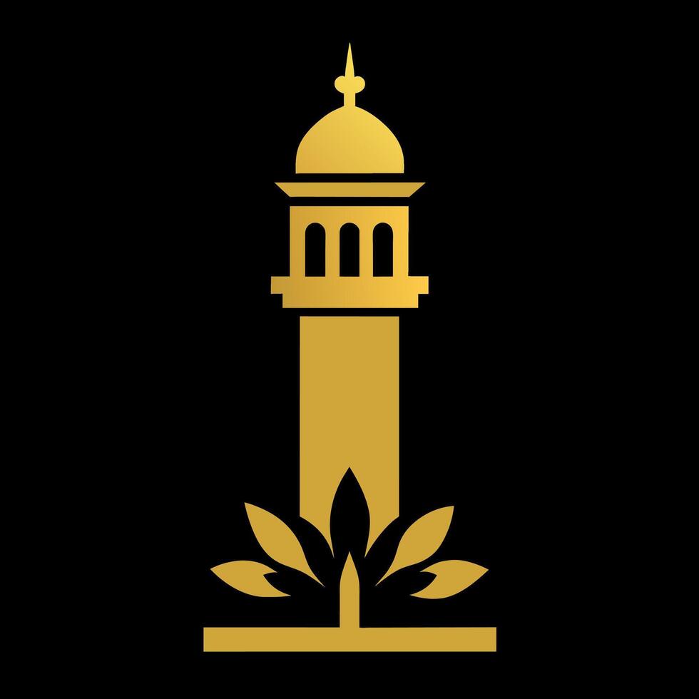 Islamic Golden color ornament art illustration vector