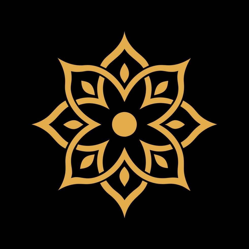 Islamic Golden color ornament art illustration vector