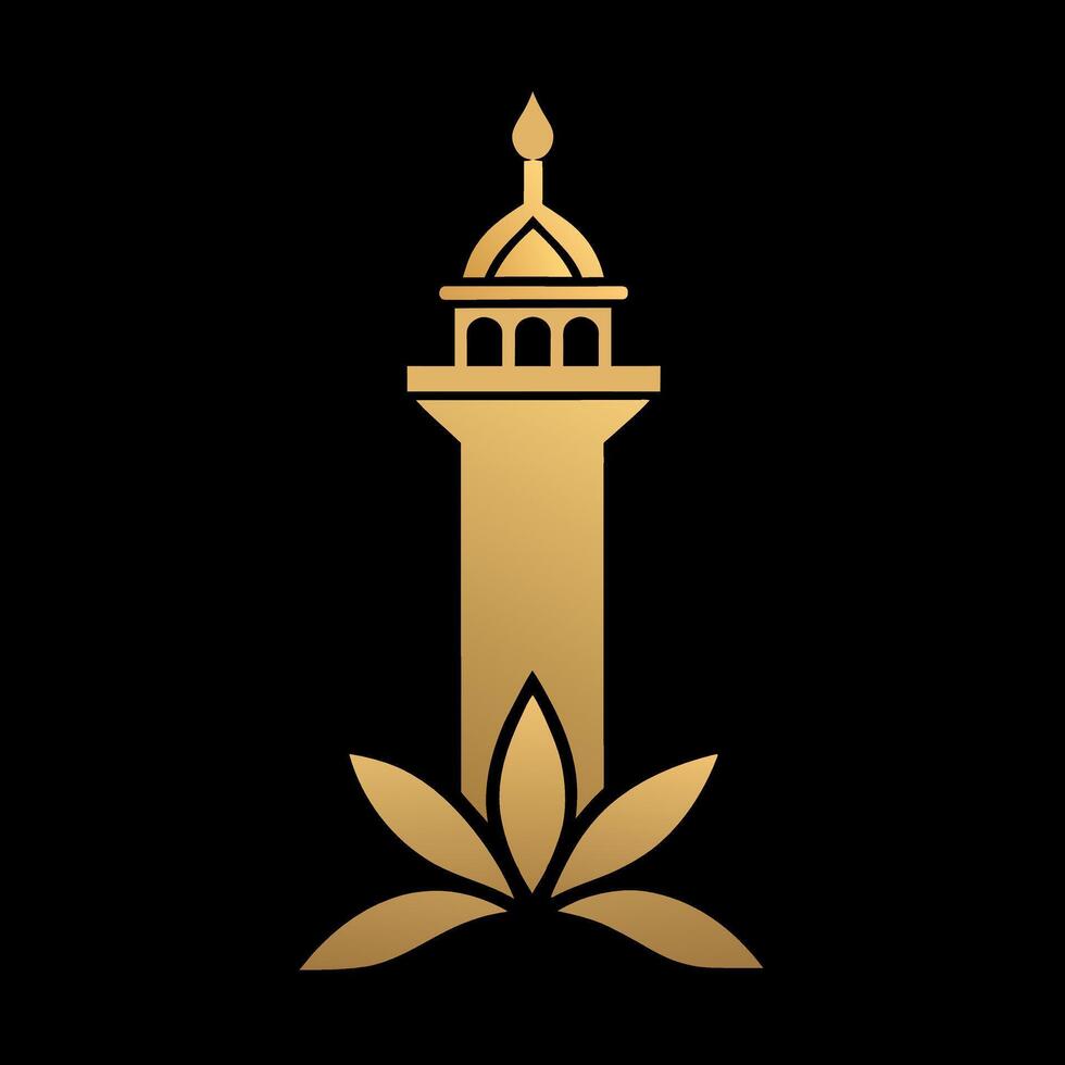 Islamic Golden color ornament art illustration vector