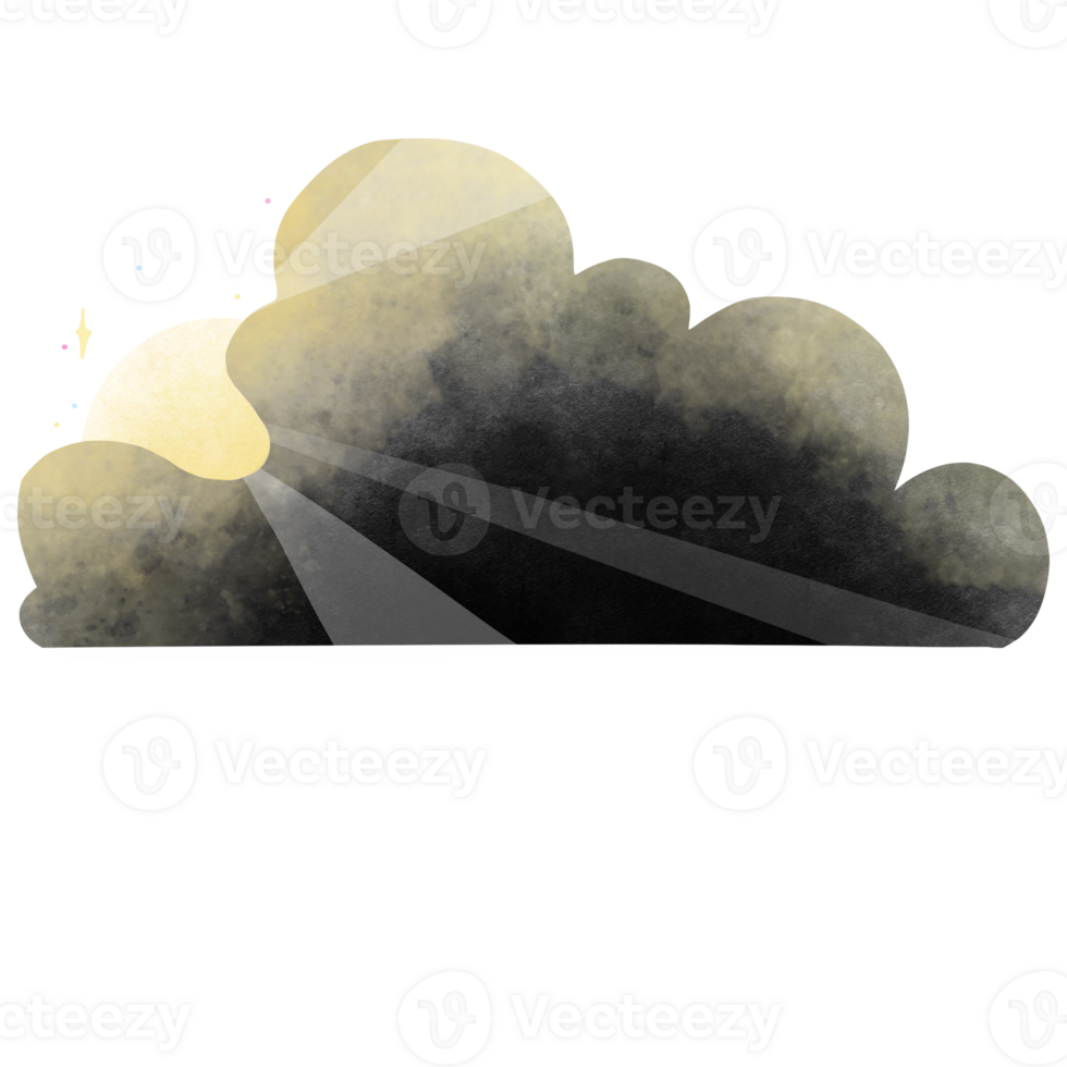 Moon and clouds in the night sky png