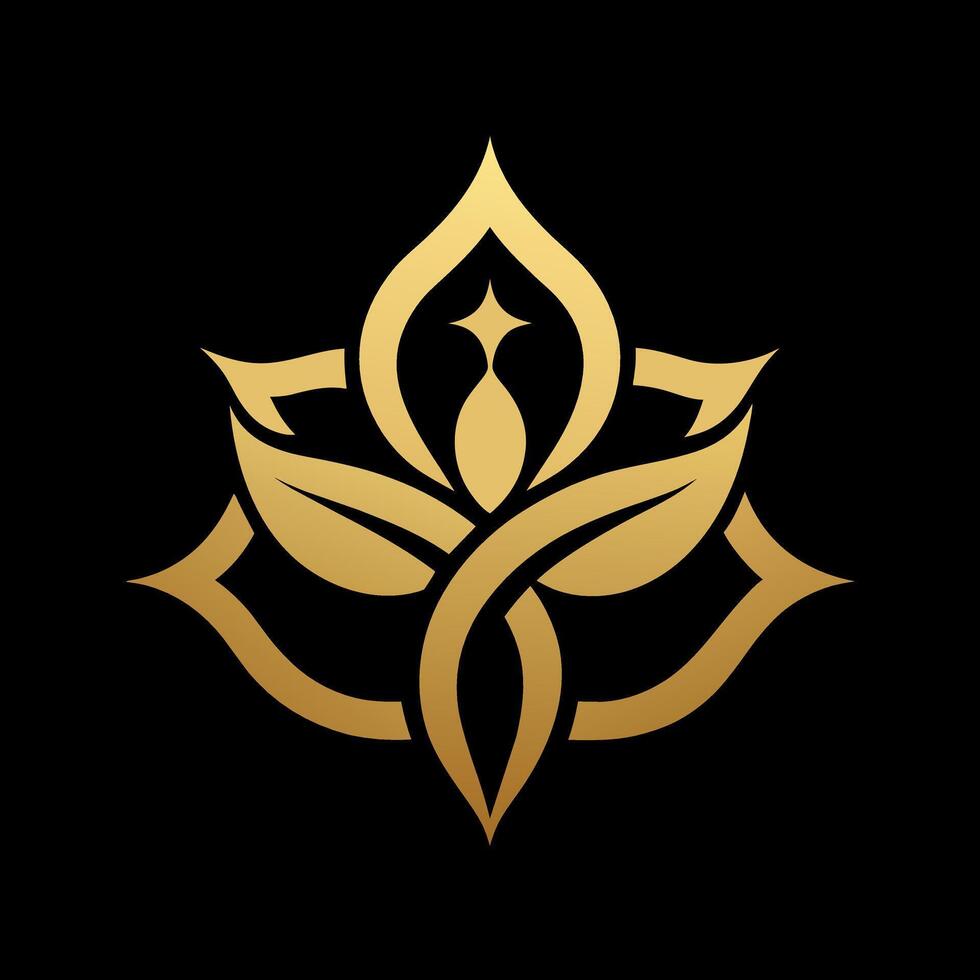 Islamic Golden color ornament art illustration vector