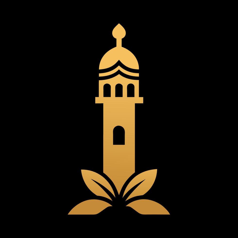 Islamic Golden color ornament art illustration vector