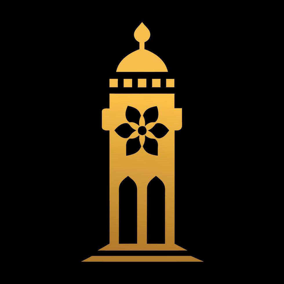 Islamic Golden color ornament art illustration vector