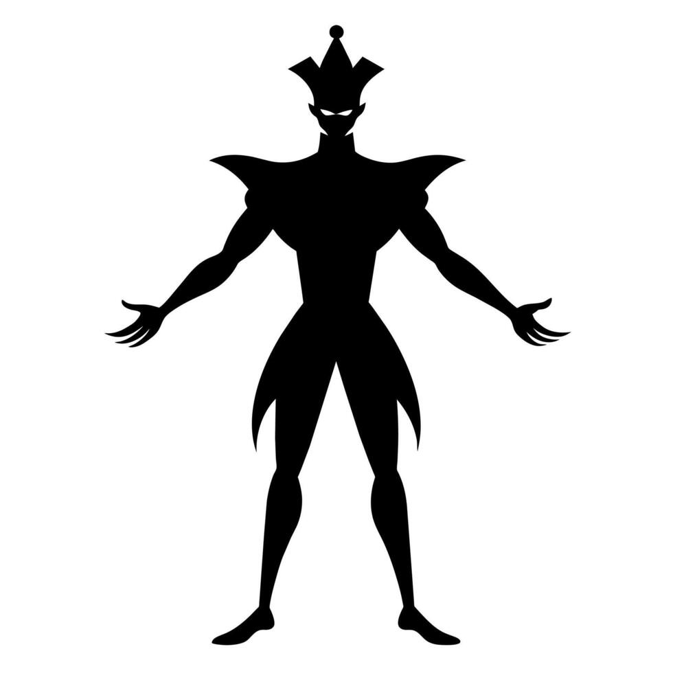 circus man black color silhouette, white background vector