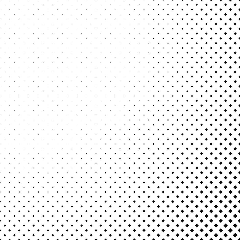 Monochrome halftone diagonal square pattern background design vector