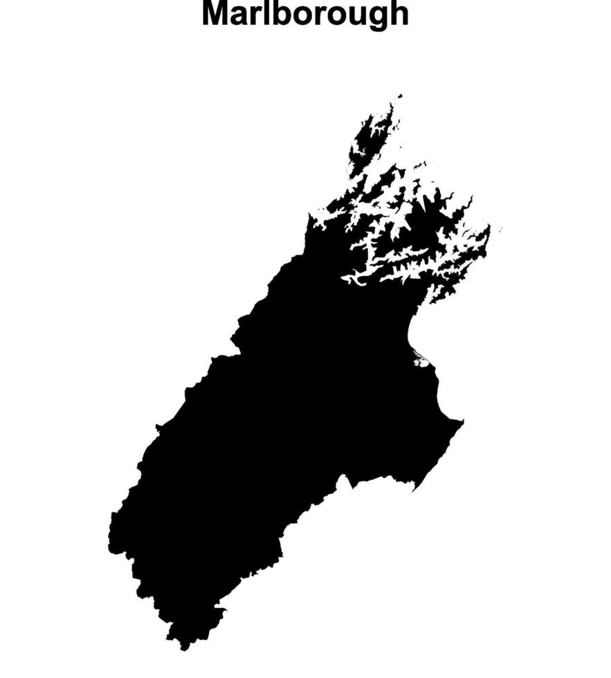 Marlborough outline map vector