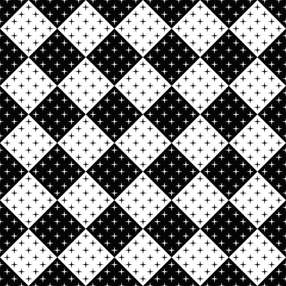 Geometrical black and white star pattern background design vector