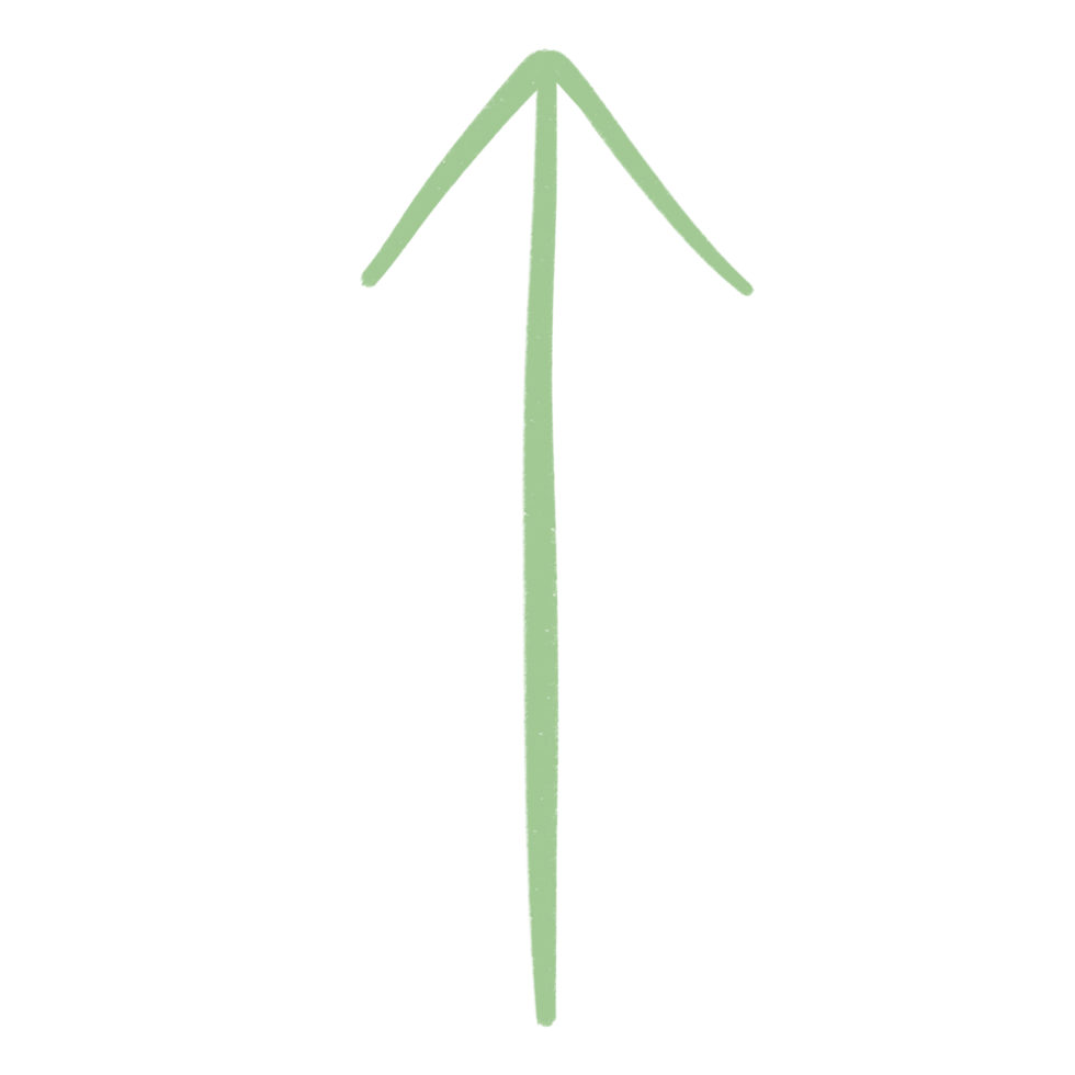 Green Arrow Line Up Or Top Sketch Arrow Line Element png