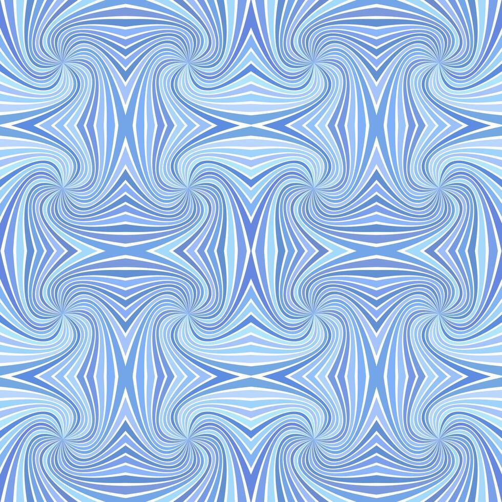 Blue seamless abstract psychedelic spiral stripe pattern background - curved ray burst illustration vector