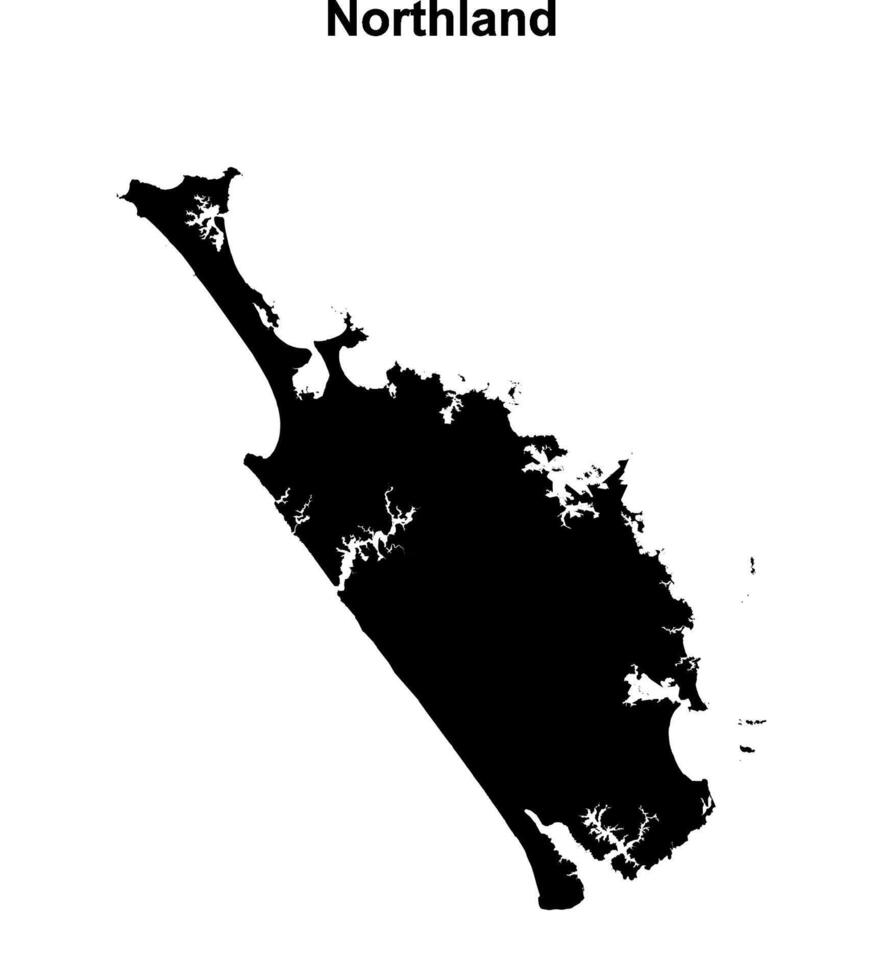 Northland outline map vector