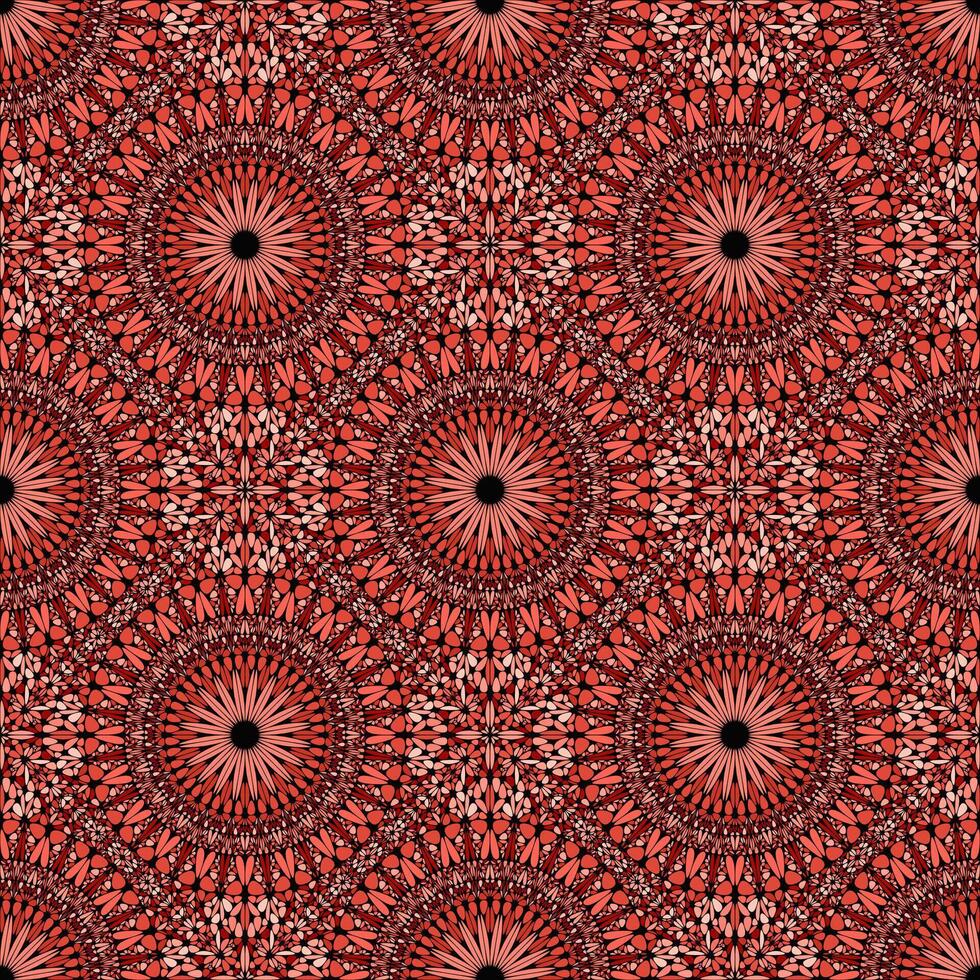 Geometrical oriental garden mandala pattern design background vector
