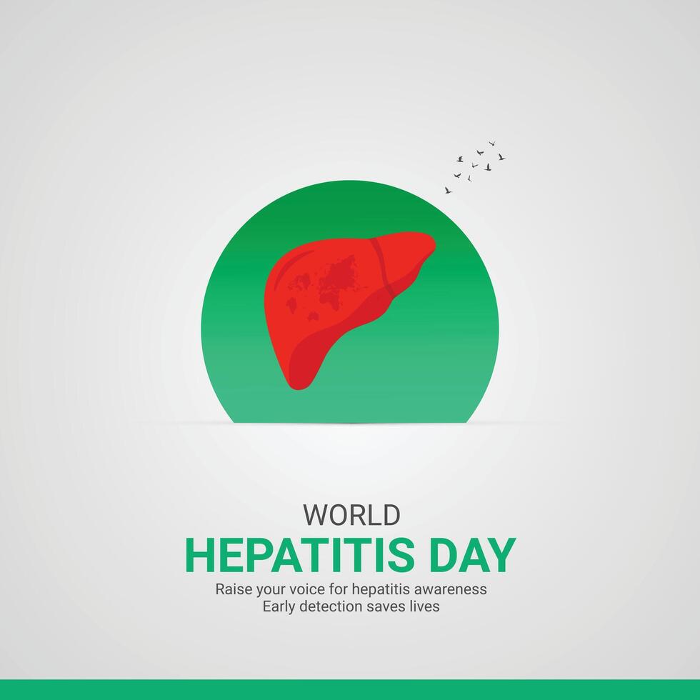 World Hepatitis Day creative ads design. Hepatitis Day element isolated on Template for background. Hepatitis Day Poster, , illustration, July 28. Important day vector
