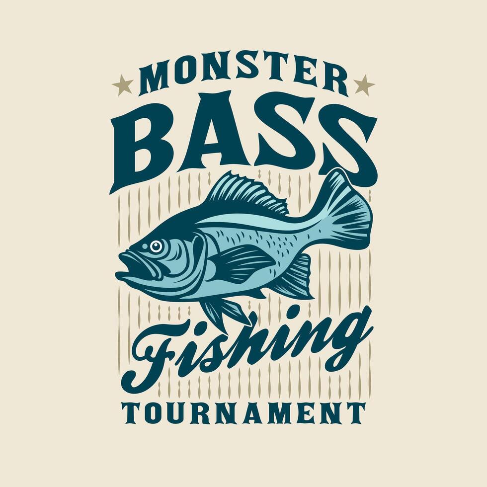 Bass fishing club tournament logo vector