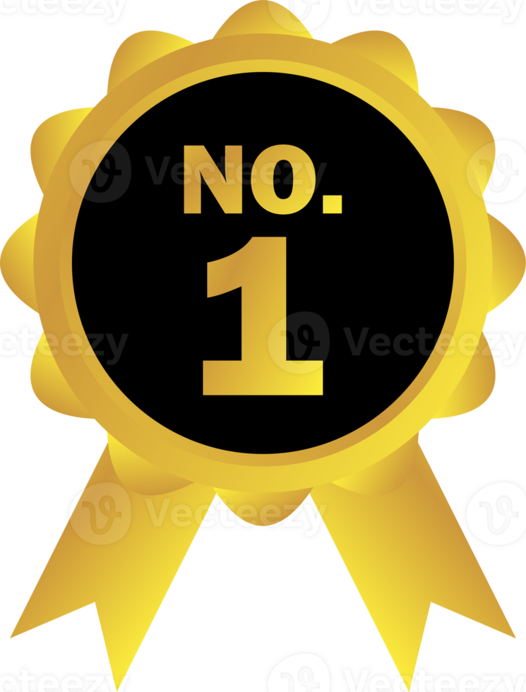 Number one label product logo png