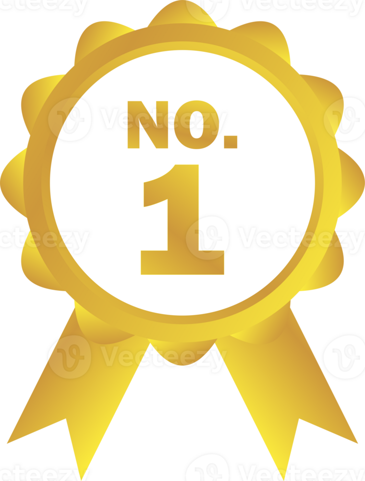 Number one label product logo png