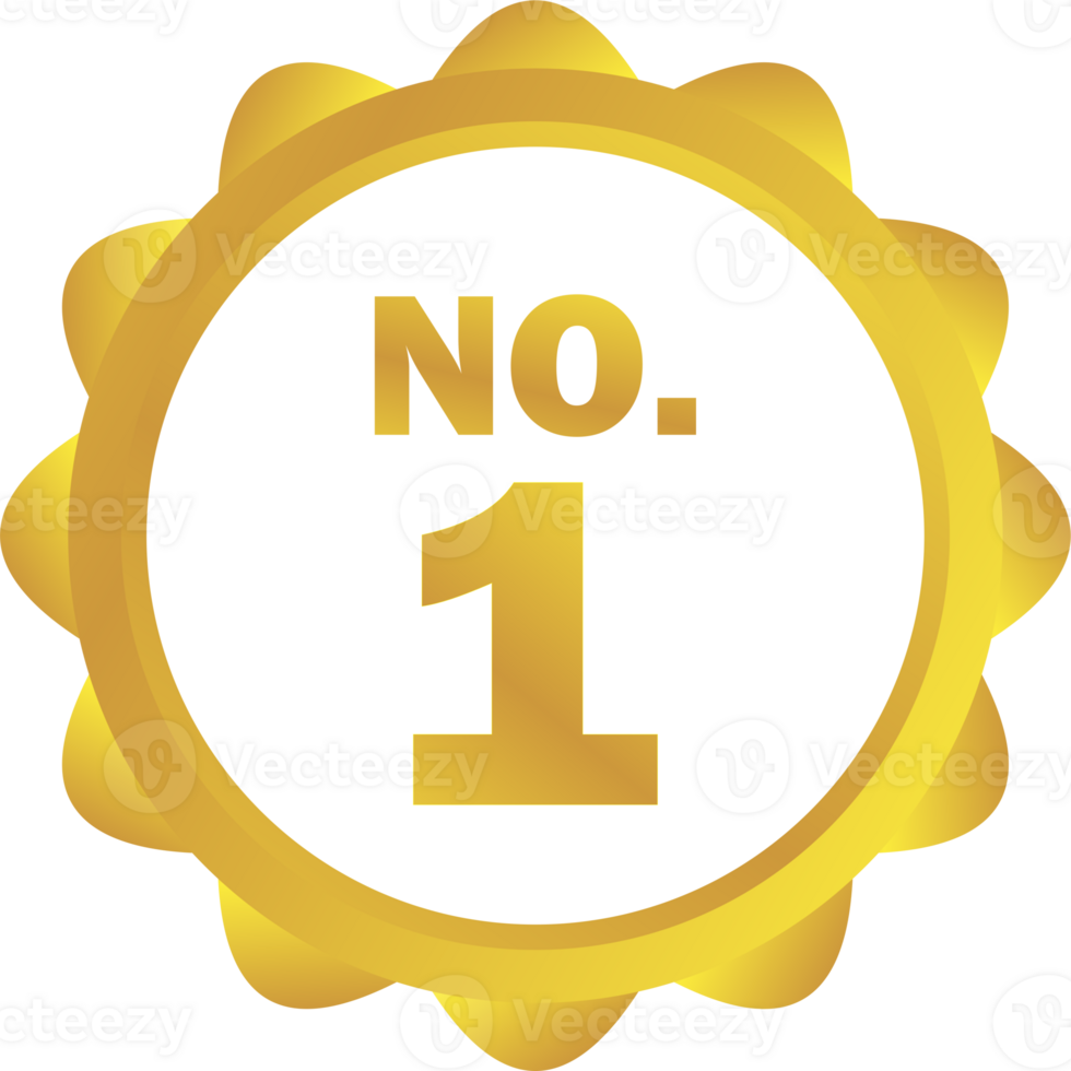 Number one label product logo png