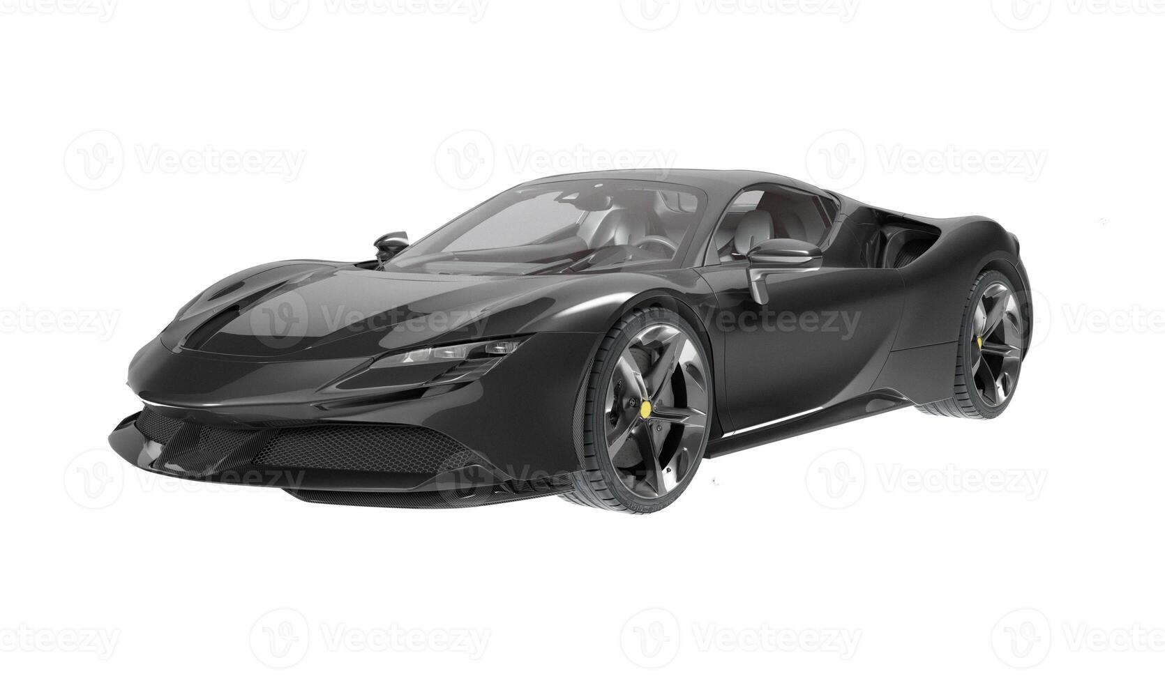 Black SUV car isolated on white background with clipping path. photo