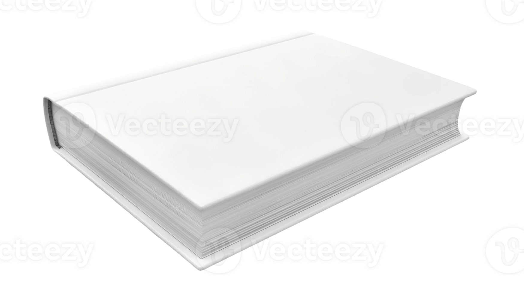 A Minimalist Composition of a White Book on the transparent background, Format png