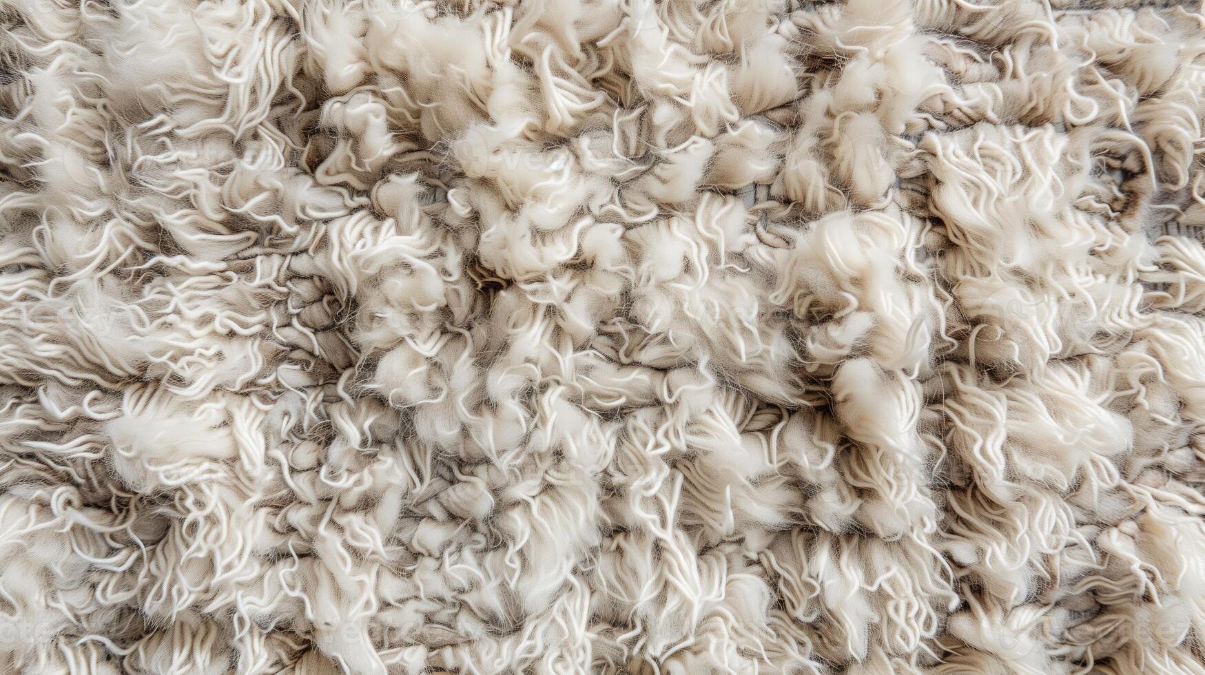High-resolution close-up of textured woolen fabric with natural fibers photo