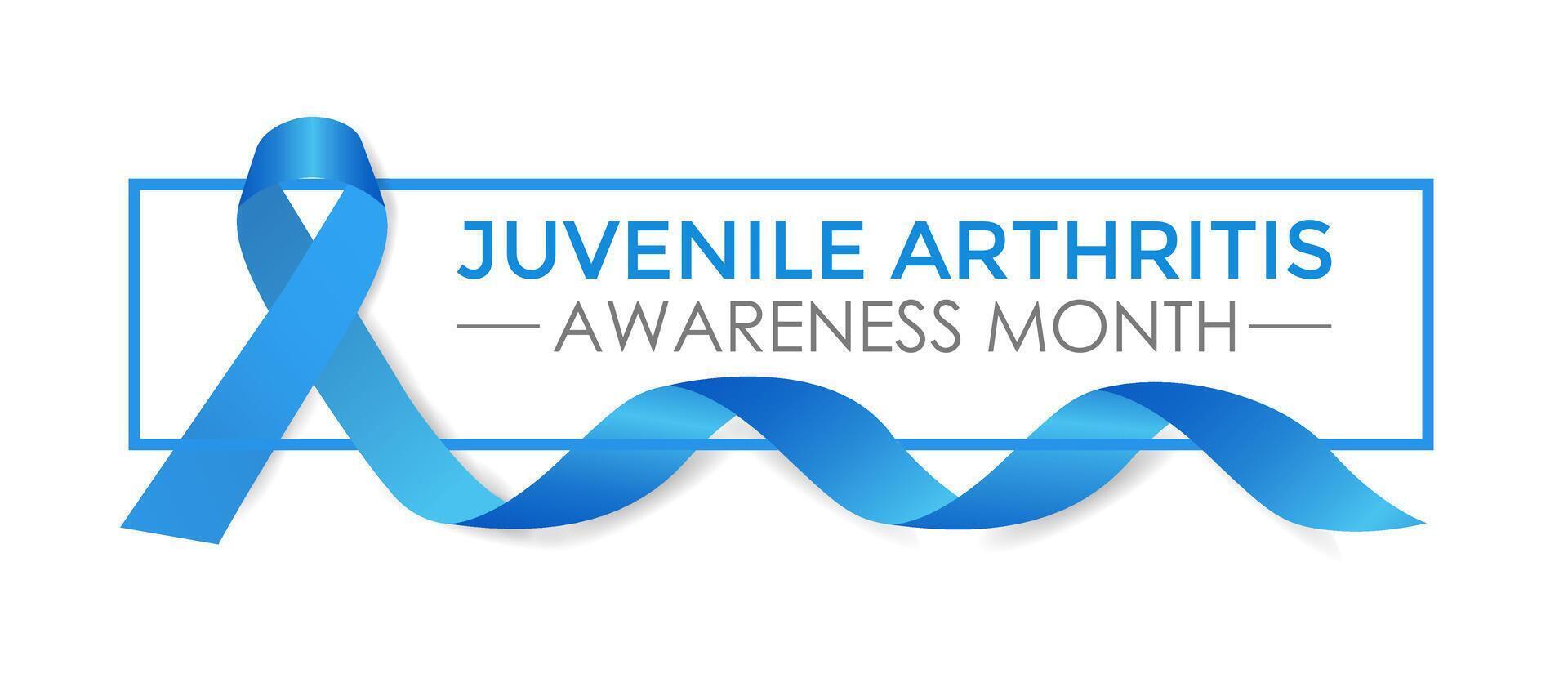 illustration Juvenile Arthritis awareness month is observed every year in July. The important symptoms of the diseases joint swelling and pain. Banner poster, flyer and background design. vector