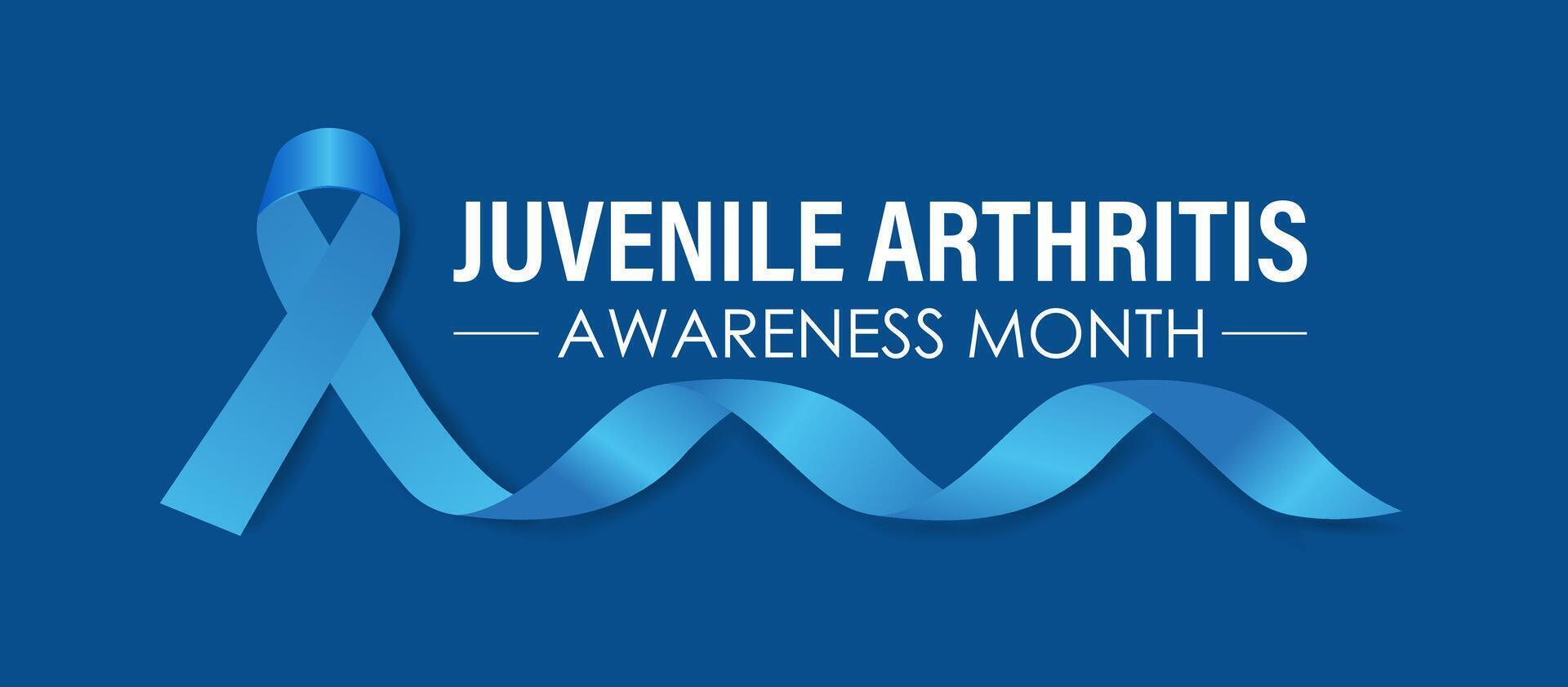 illustration Juvenile Arthritis awareness month is observed every year in July. The important symptoms of the diseases joint swelling and pain. Banner poster, flyer and background design. vector