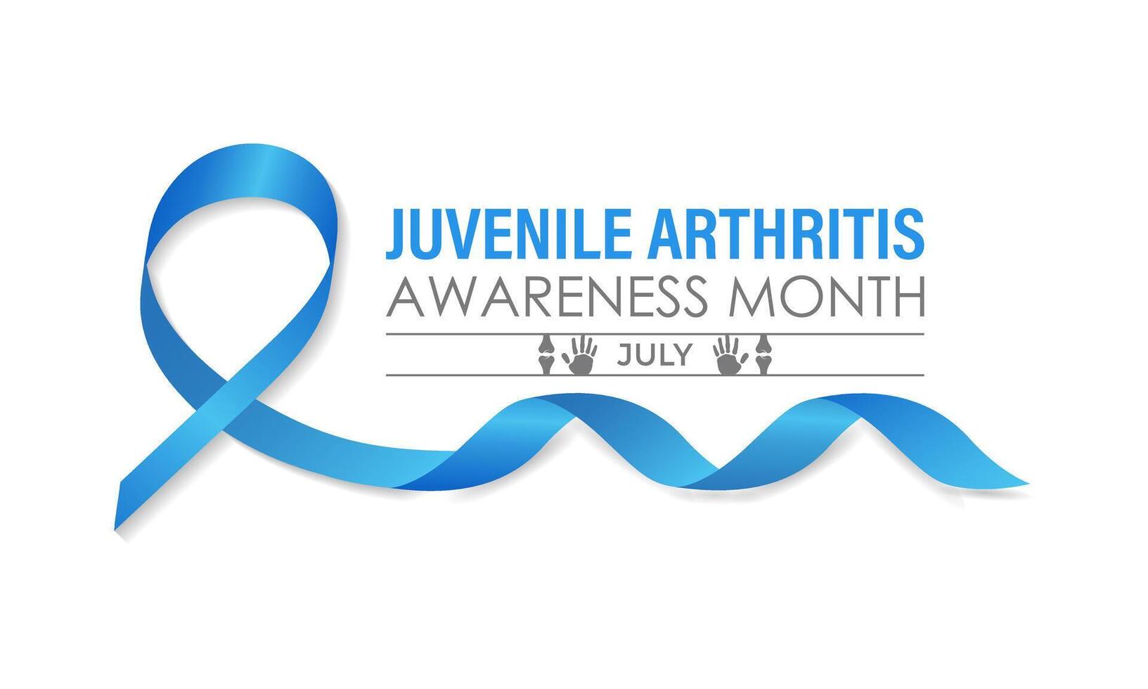 illustration Juvenile Arthritis awareness month is observed every year in July. The important symptoms of the diseases joint swelling and pain. Banner poster, flyer and background design. vector