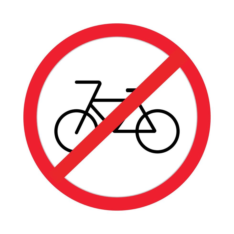 traffic sign, Cautionary Closed to vehicles, no bicycles vector