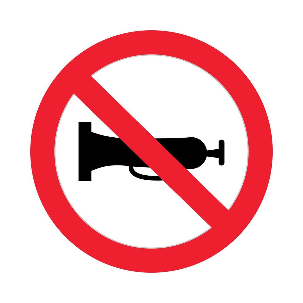 traffic sign, Cautionary no audible vector