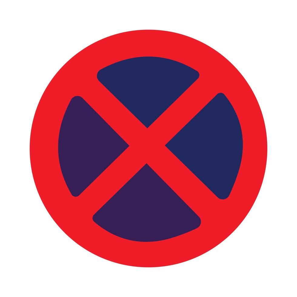 traffic sign, Cautionary no stopping, no parking vector