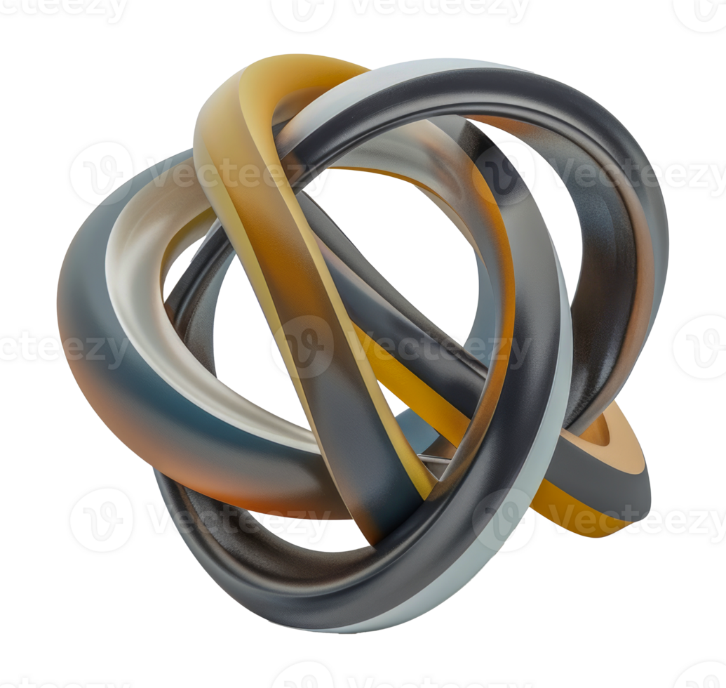 Monochrome and gold infinity loops png