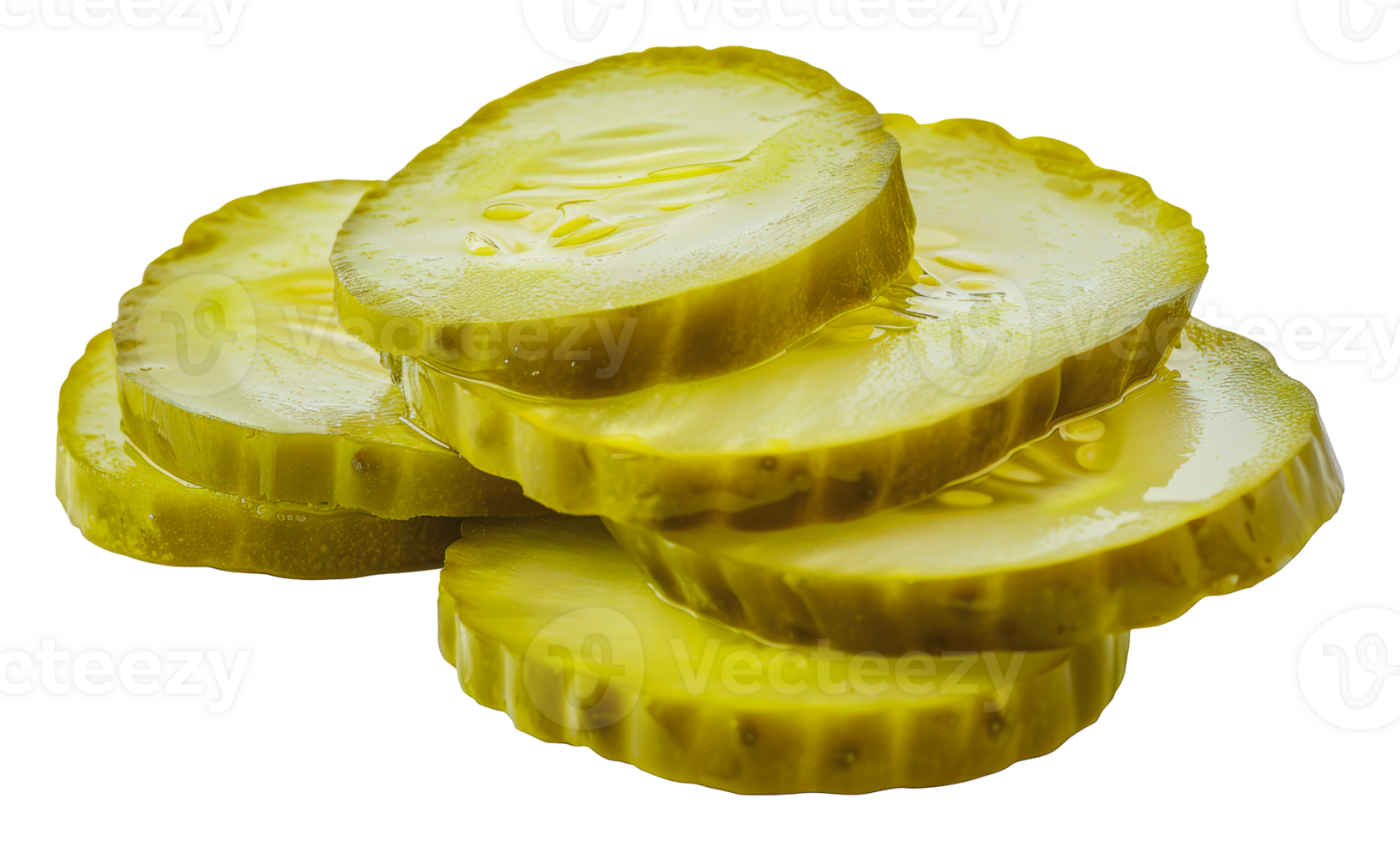 Stack of sliced pickles, cut out - stock . png