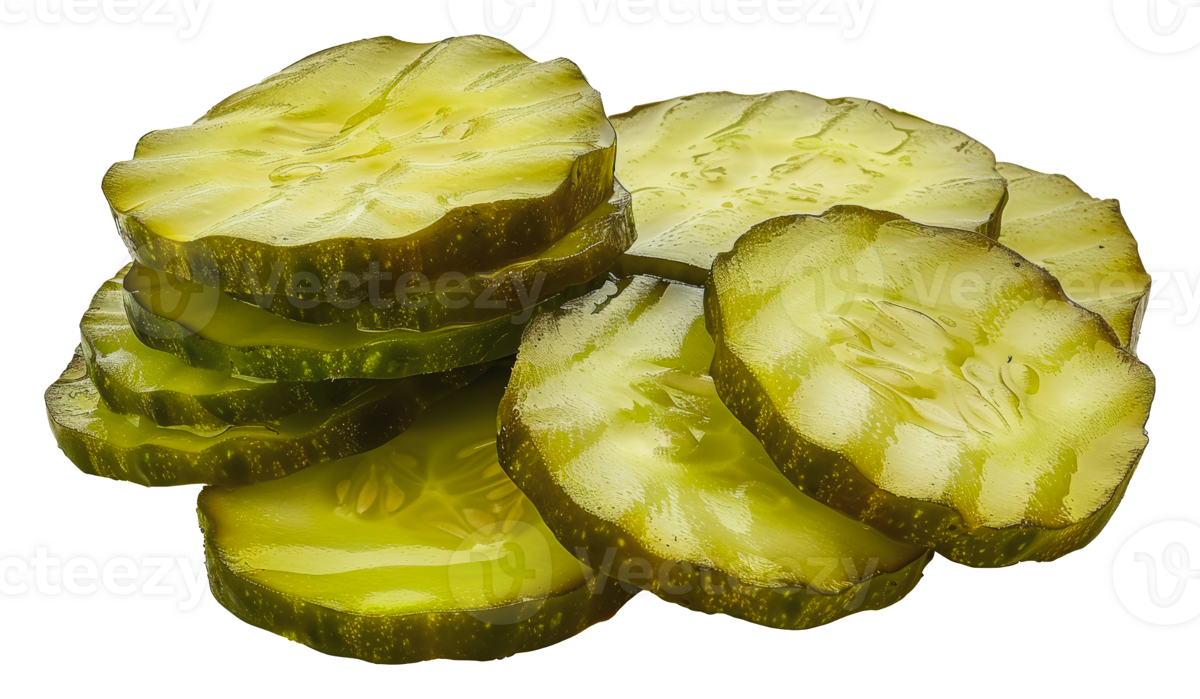 Stack of sliced pickles, cut out - stock . png