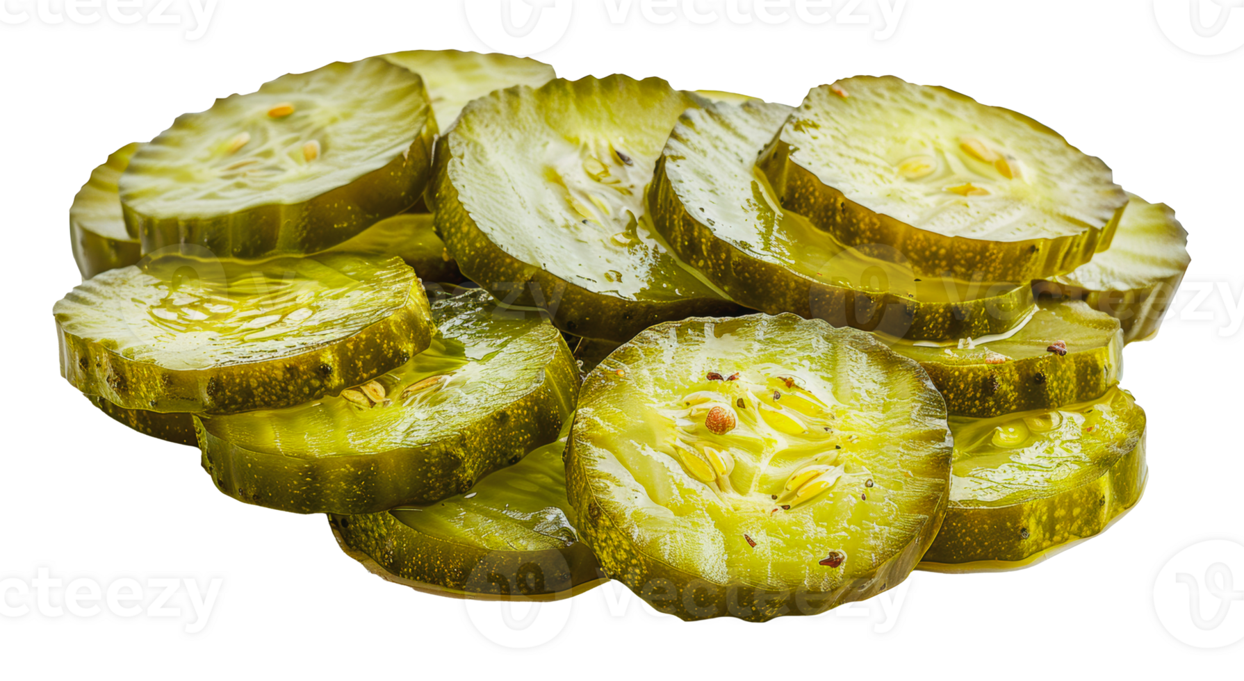Stack of sliced pickles, cut out - stock . png