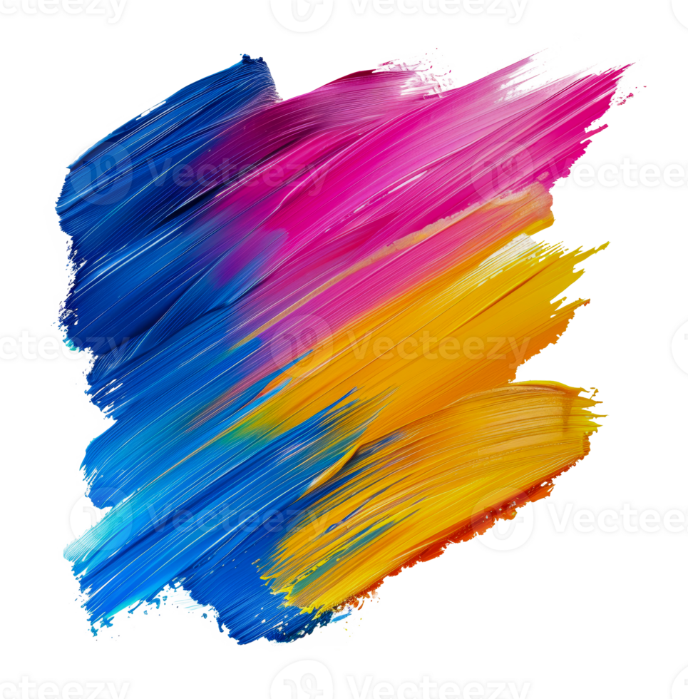 Multicolored paint strokes png