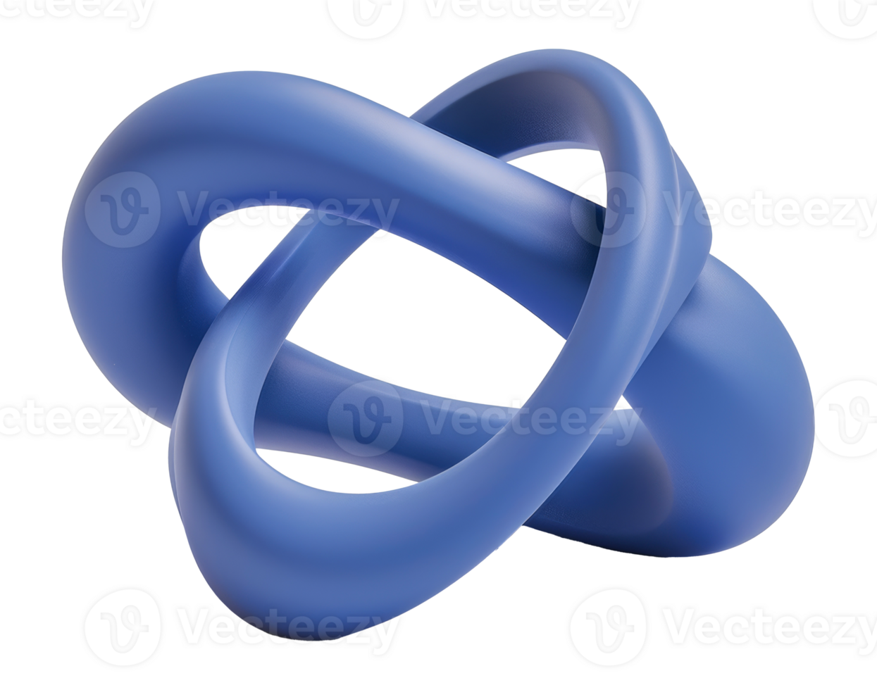 Blue twisted loops in smooth abstract form png